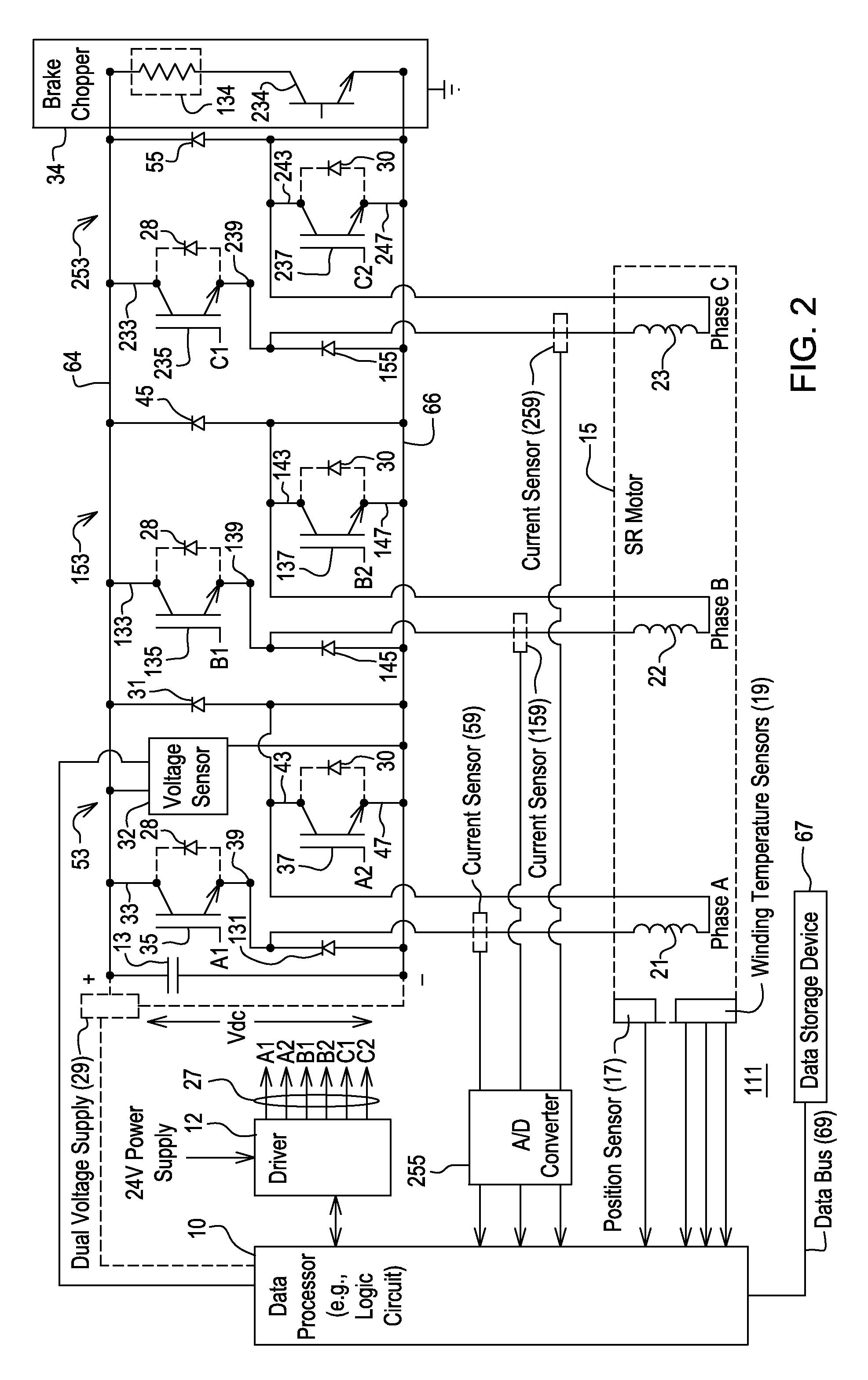 Method and controller for an electric motor with switch testing
