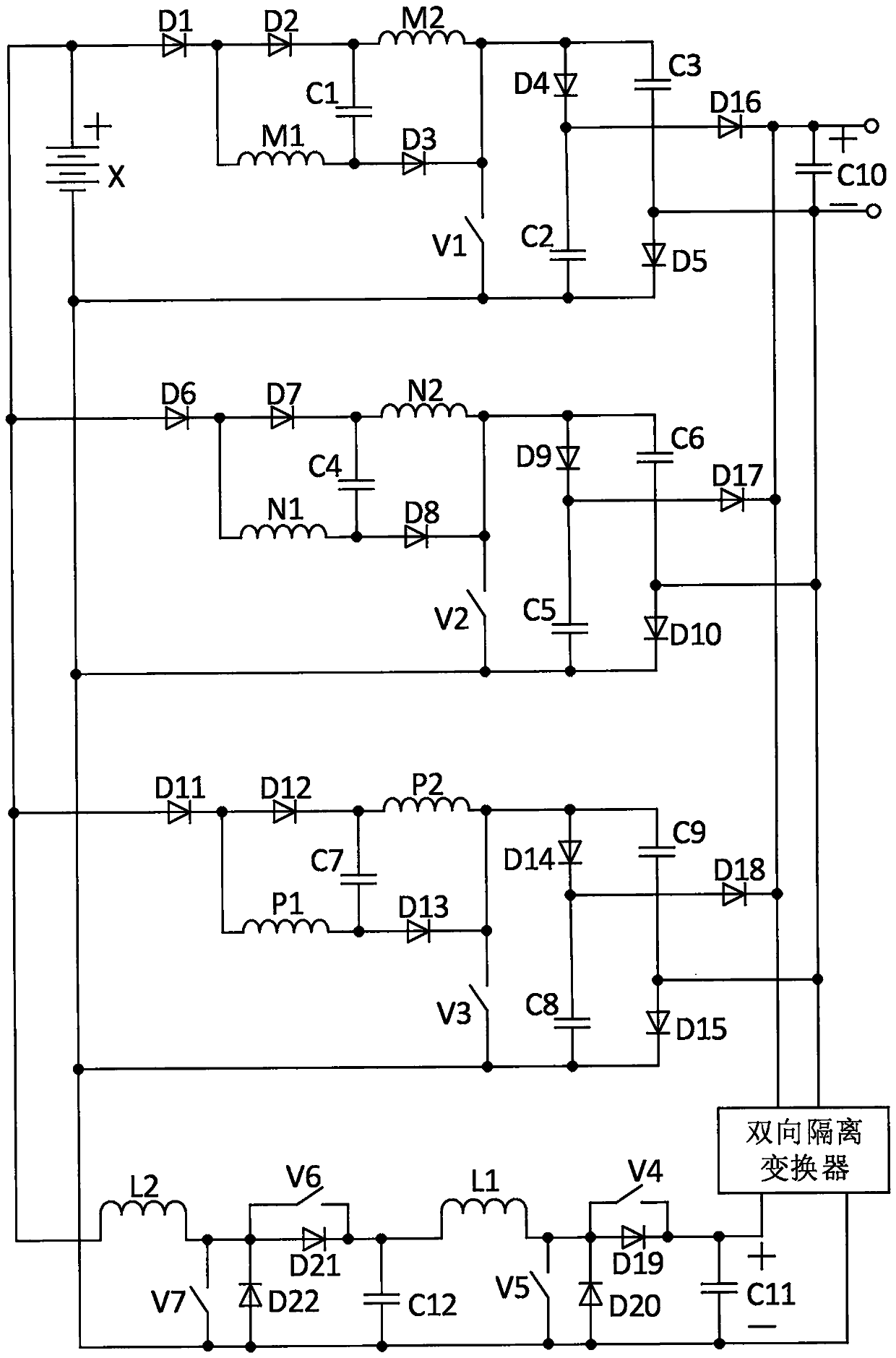 Converter system of switched reluctance generator