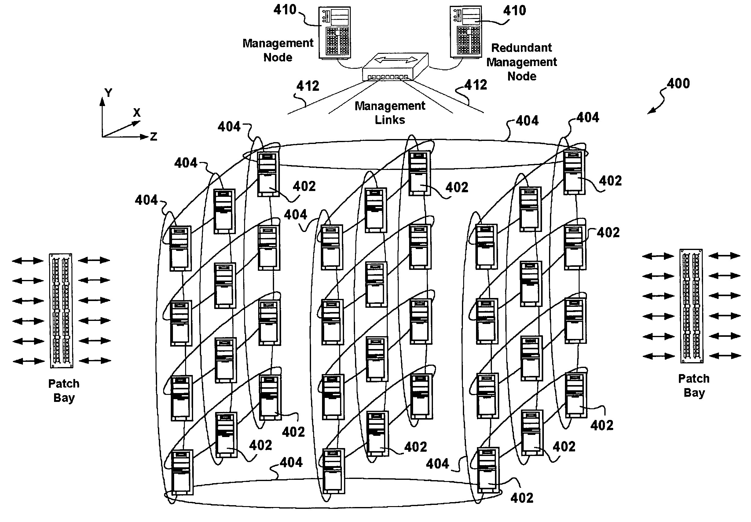 Software configurable cluster-based router using stock personal computers as cluster nodes