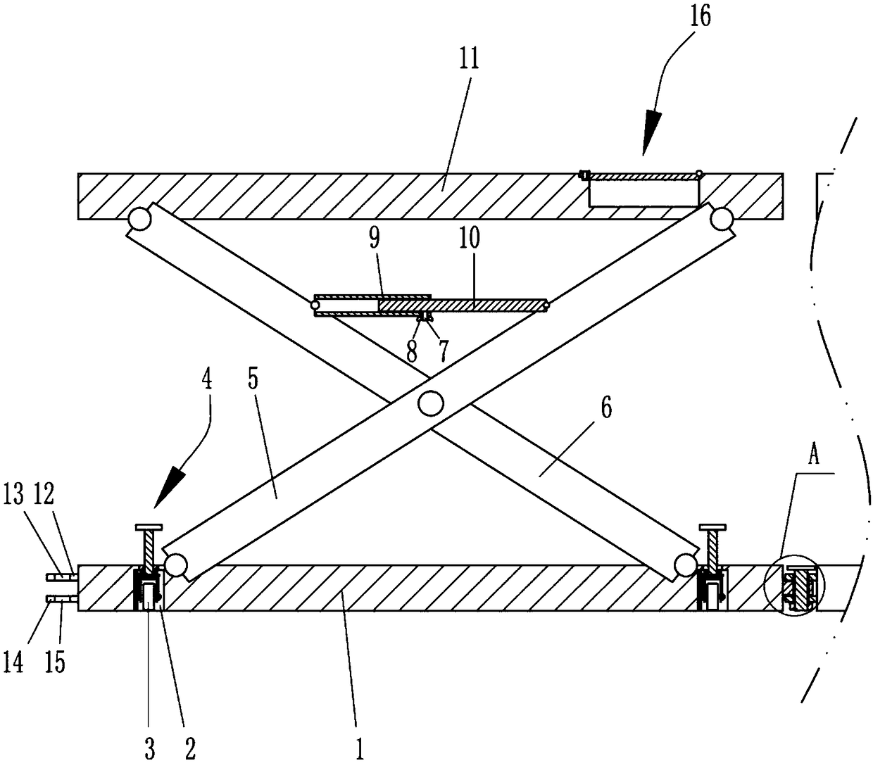 Adjustable type protective guard for electric power construction