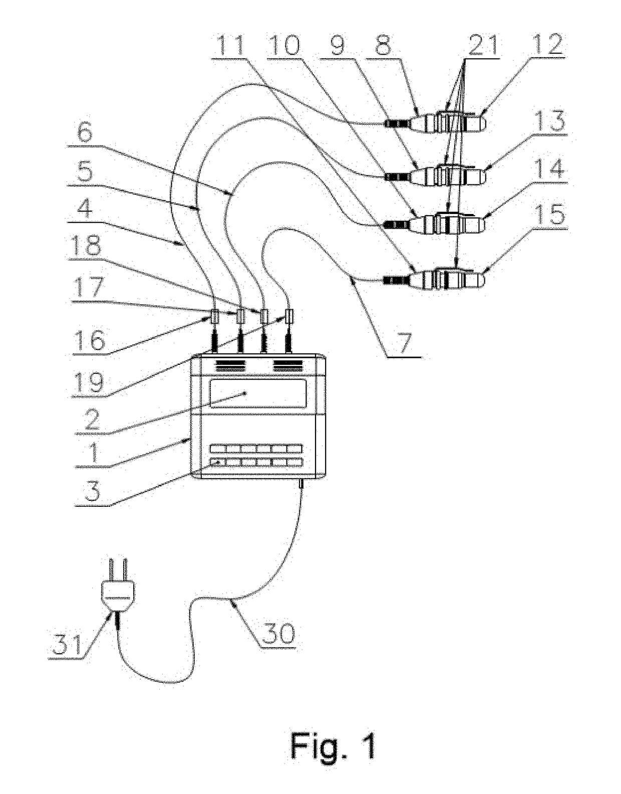 Device for stimulation of the brain by laser circularly or elliptically polarized light