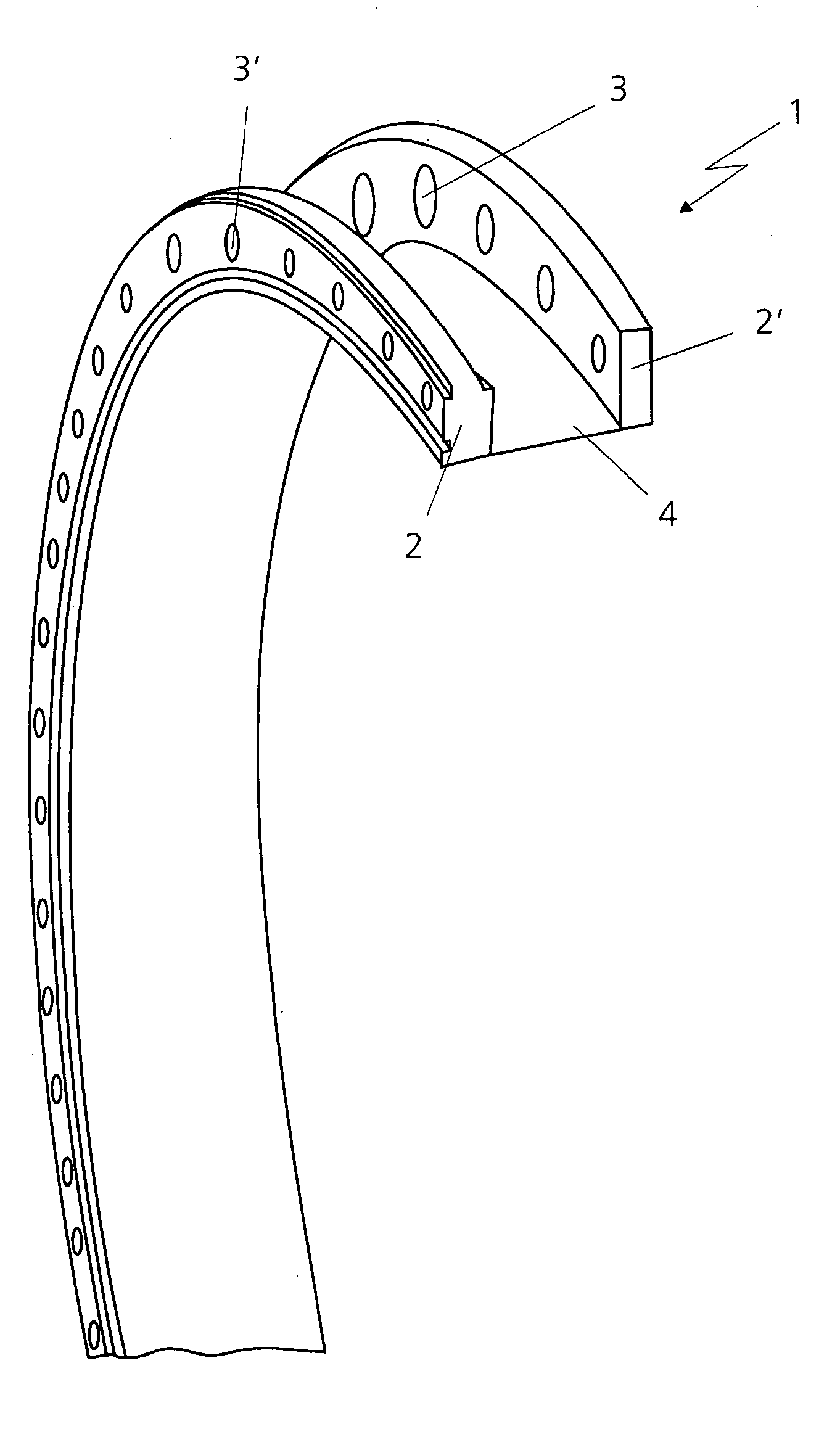 Flange assembly of an optical system