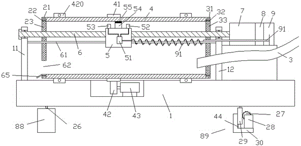 Manure preparing device utilizing gear rack adjusting mechanism for adjusting angle and preparing method