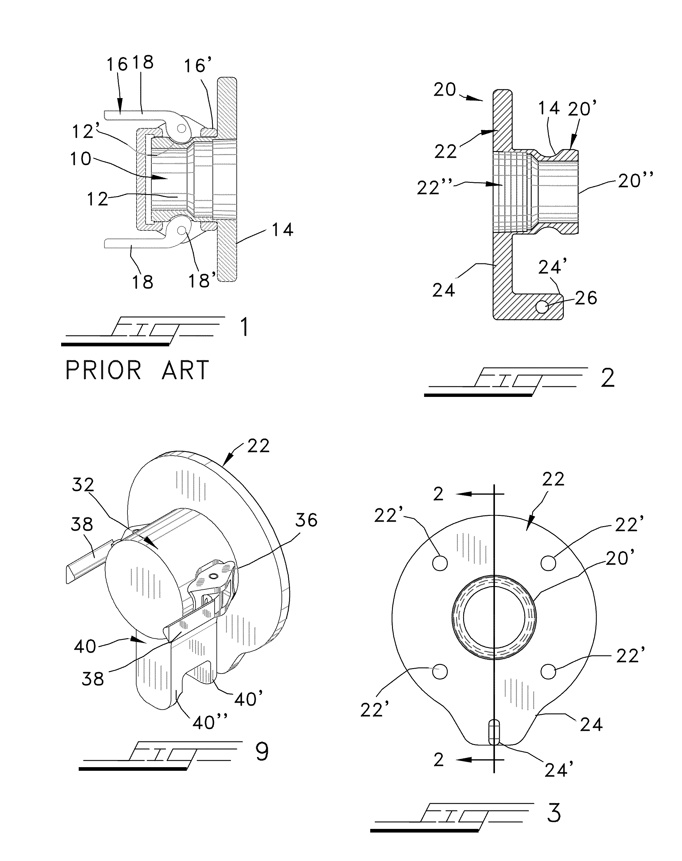 Security closure for cam and groove hose coupling