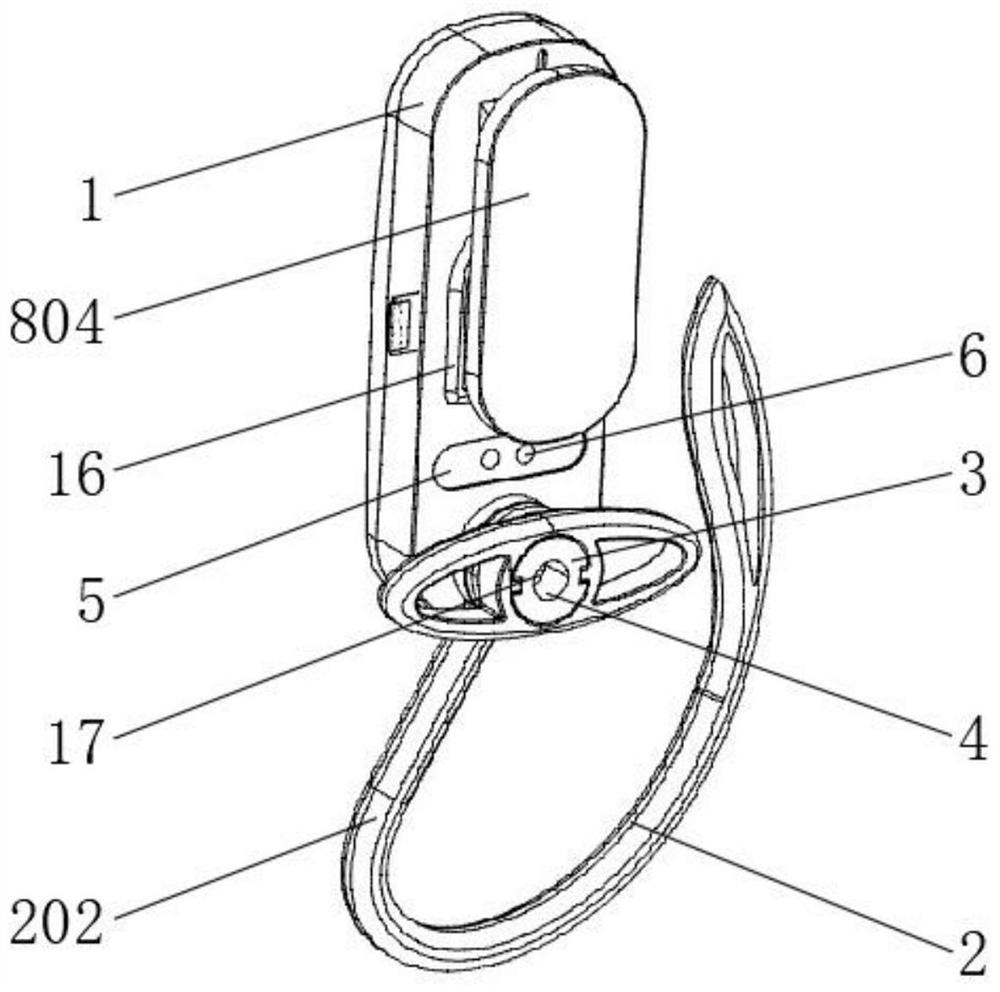 Ear hanging type vital sign detection device