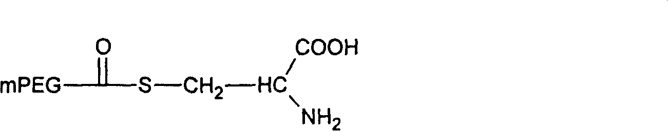 Amino acid communicating with polyglycol as well as manufacturing method and usage thereof