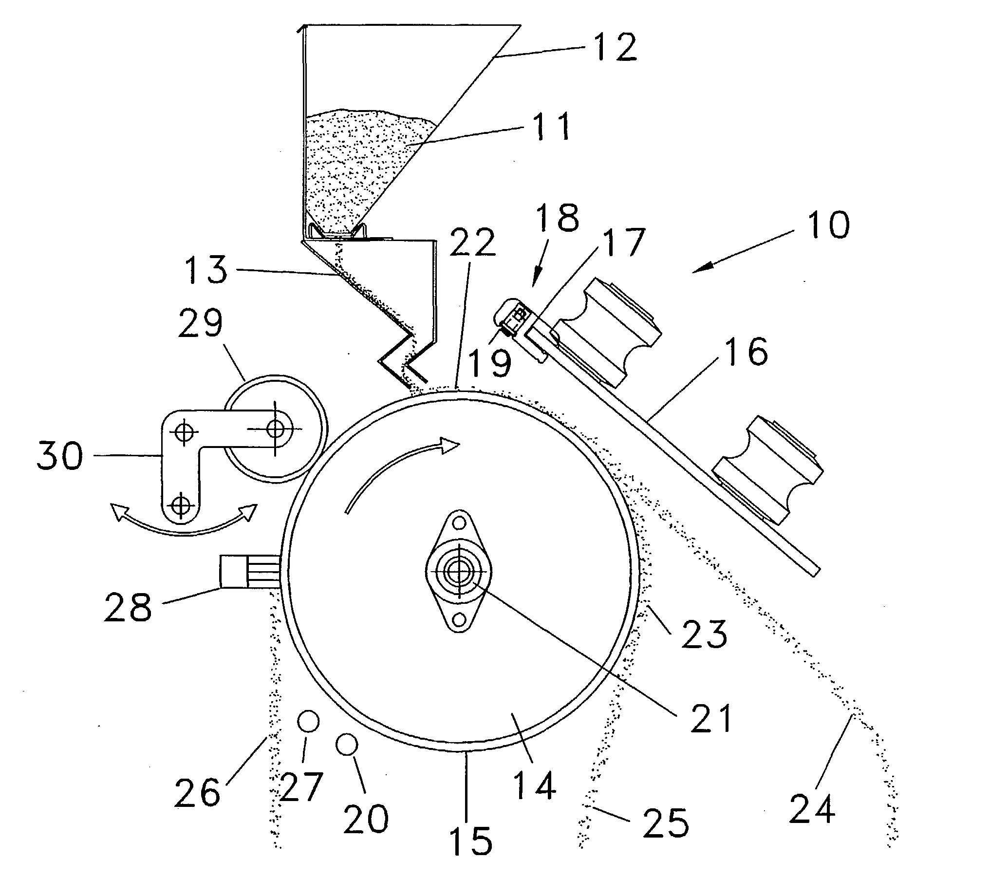 Apparatus for the electrostatic separation of particulate mixtures