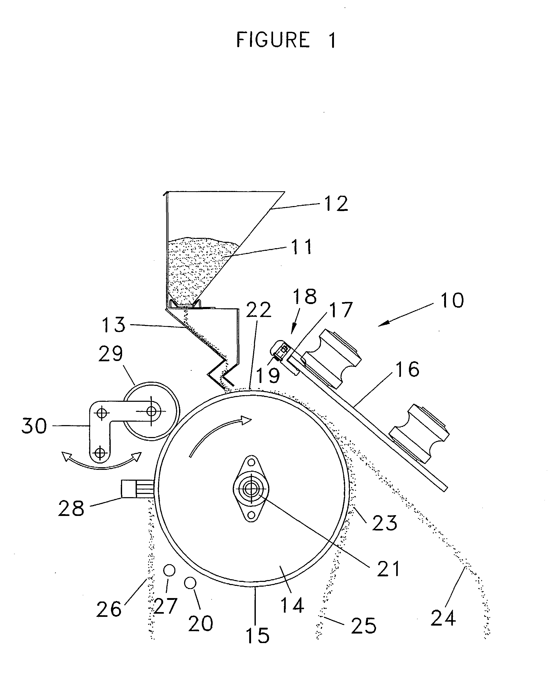 Apparatus for the electrostatic separation of particulate mixtures
