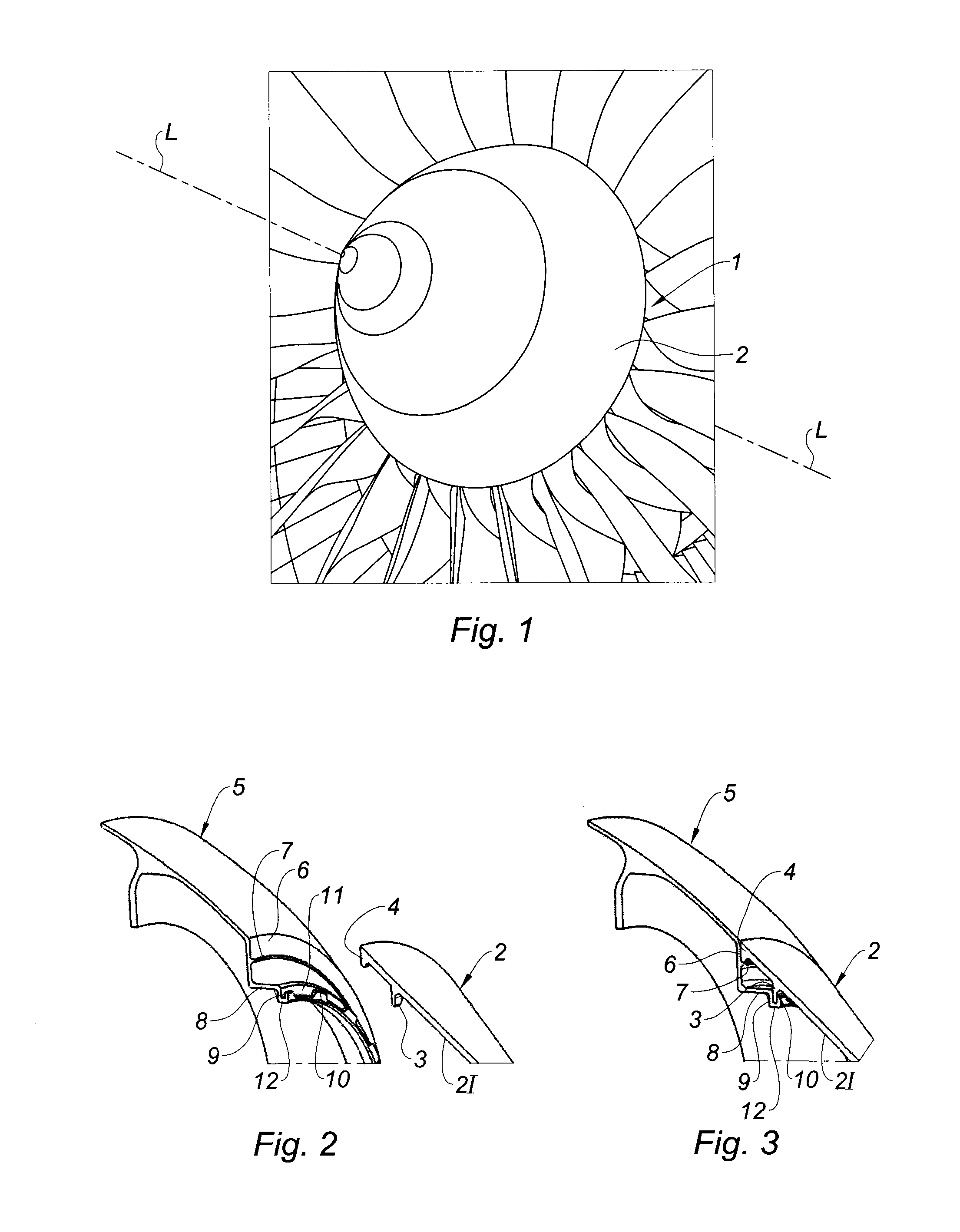 System for attaching a turbojet engine spinner