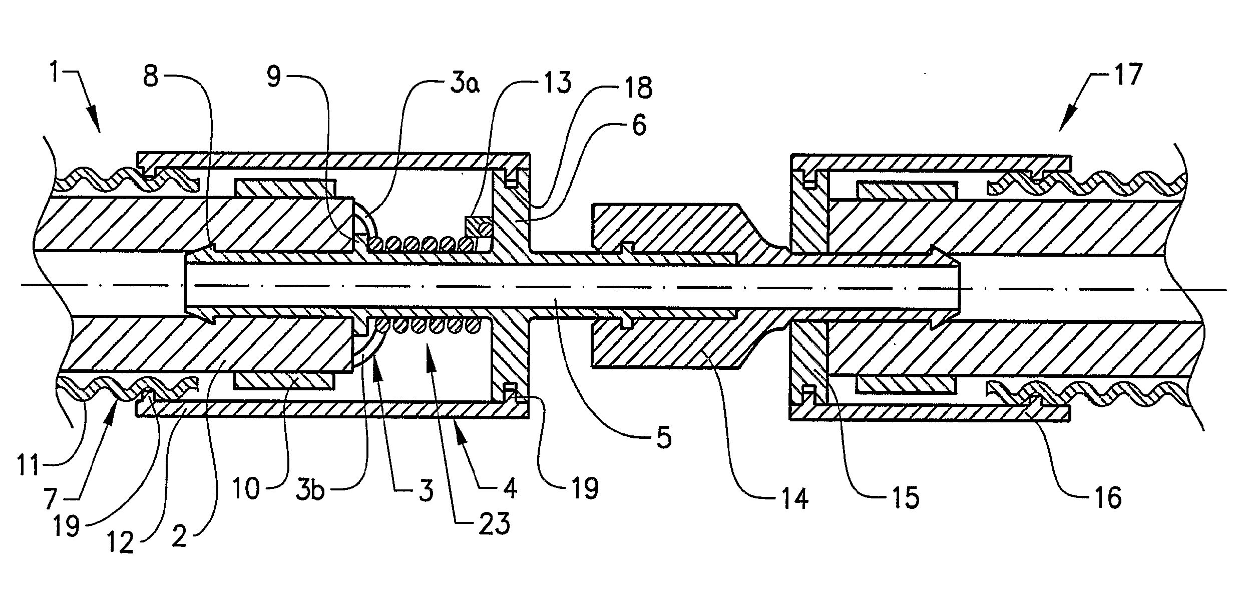 Electrically heatable coupling and an encased fluid hose with an electrically heatable coupling