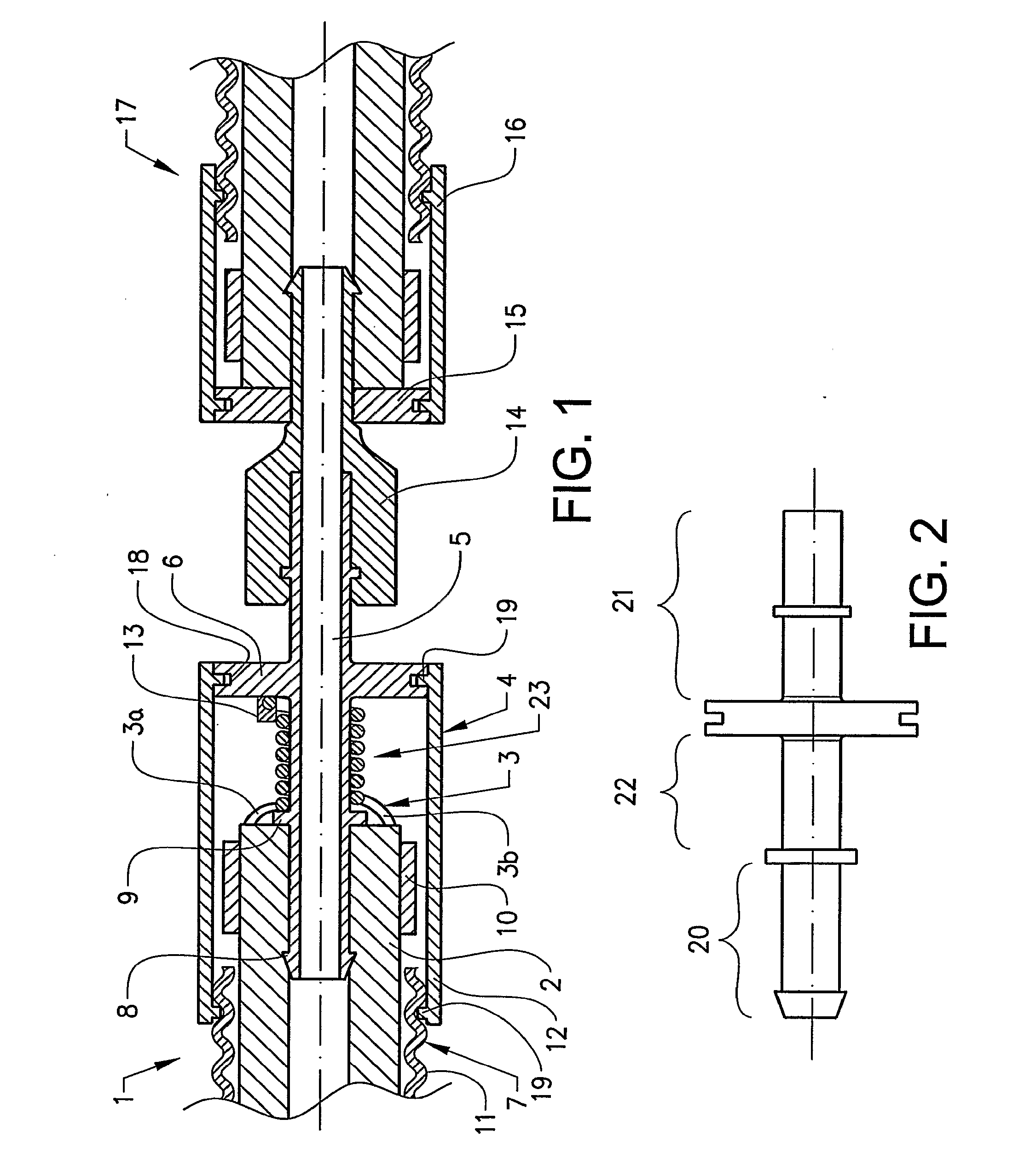 Electrically heatable coupling and an encased fluid hose with an electrically heatable coupling