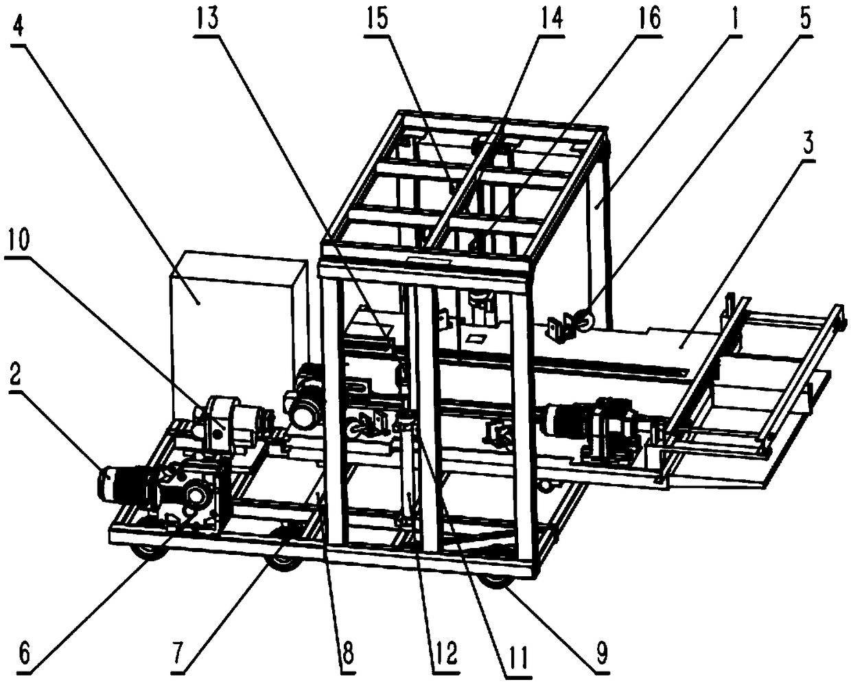 Fast palletizer in container