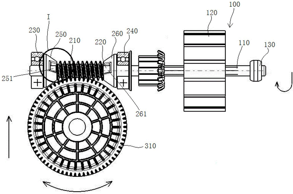 Automobile motor assembly with double rolling bearing structure