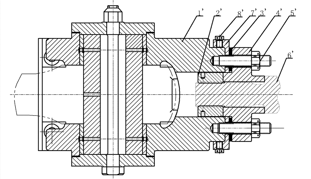 Piston rod and crosshead body connection adjusting structure