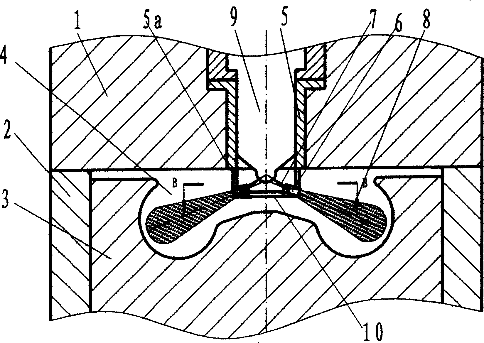Guide blade combustion system of internal combustion engine