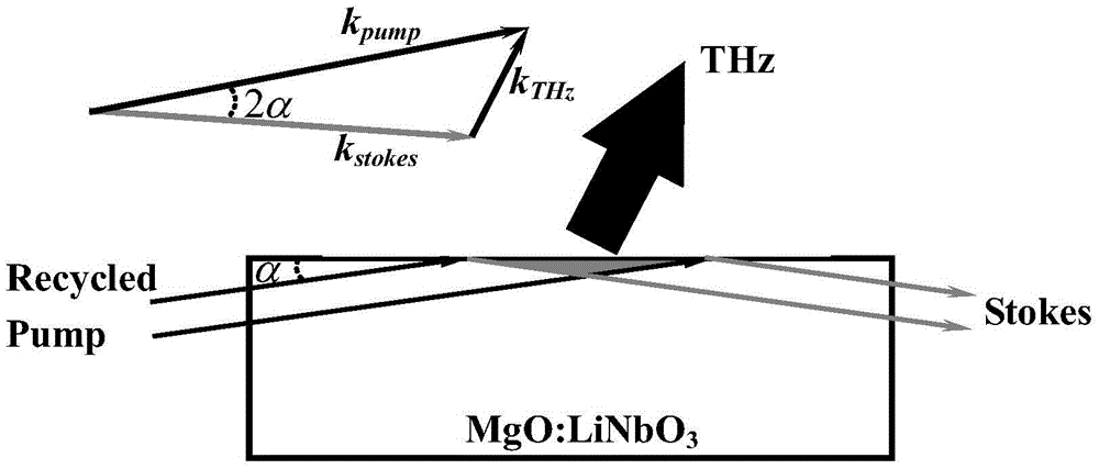 A Terahertz Radiation Source Based on Optical Parametric Effect and Optical Difference Frequency Effect