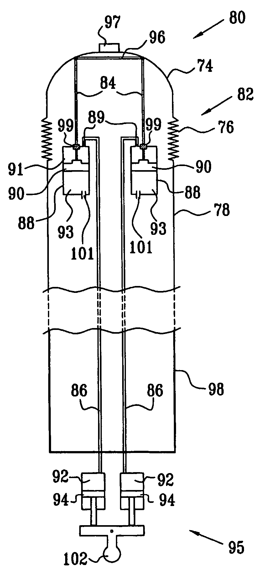 Piston-actuated endoscopic steering system