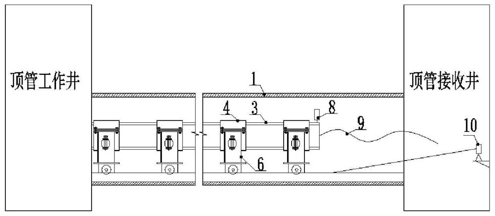 Method for penetrating pipe into casing pipe