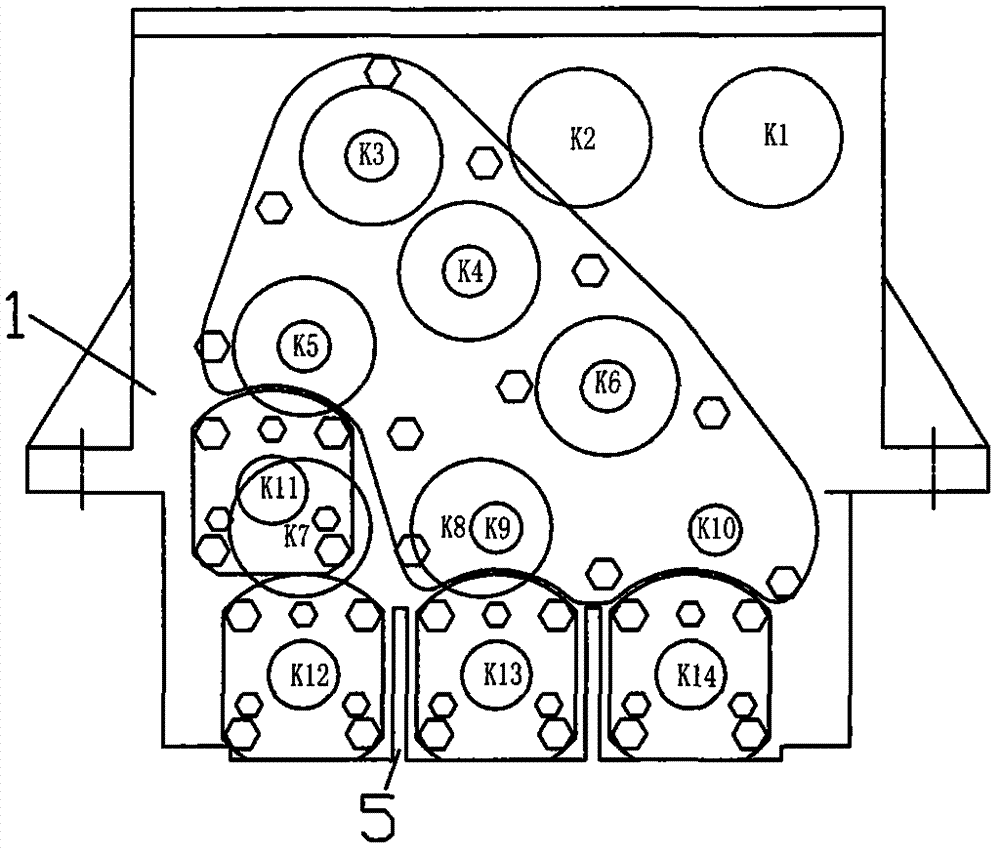 Single-row hole single-row l-type lightweight partition wall board extrusion machine double-layer output shaft reducer