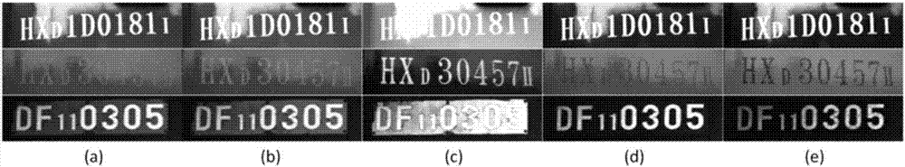 Binary image fusion method for train license plate