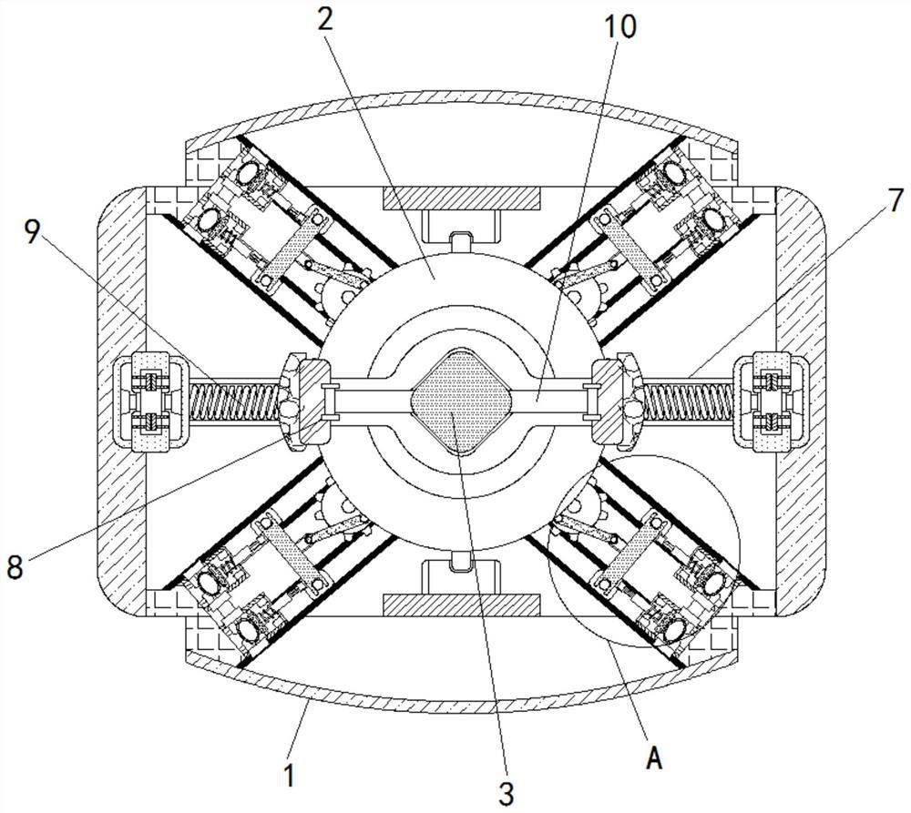 Glass reinforced plastic pipe machining and positioning device with reinforced limiting effect