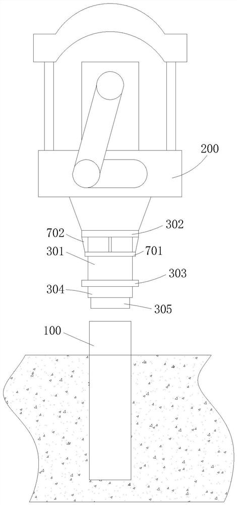 Vibration device for relieving blockage of pouring guide pipe