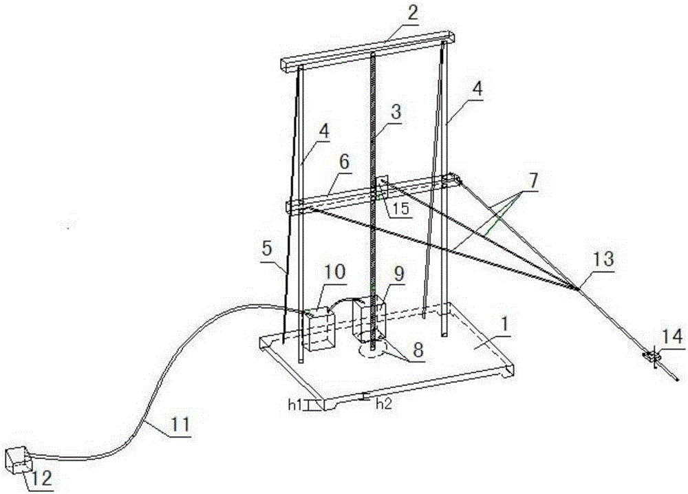 Automatic lifting device for wind speed monitor for wind tunnel