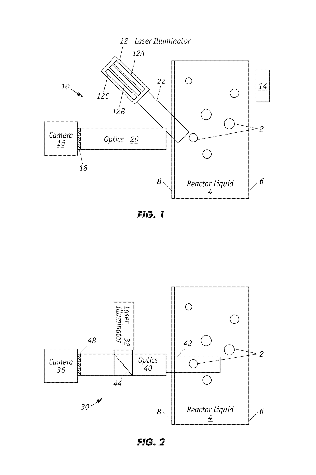 Method for on-line imaging of mesophase particles