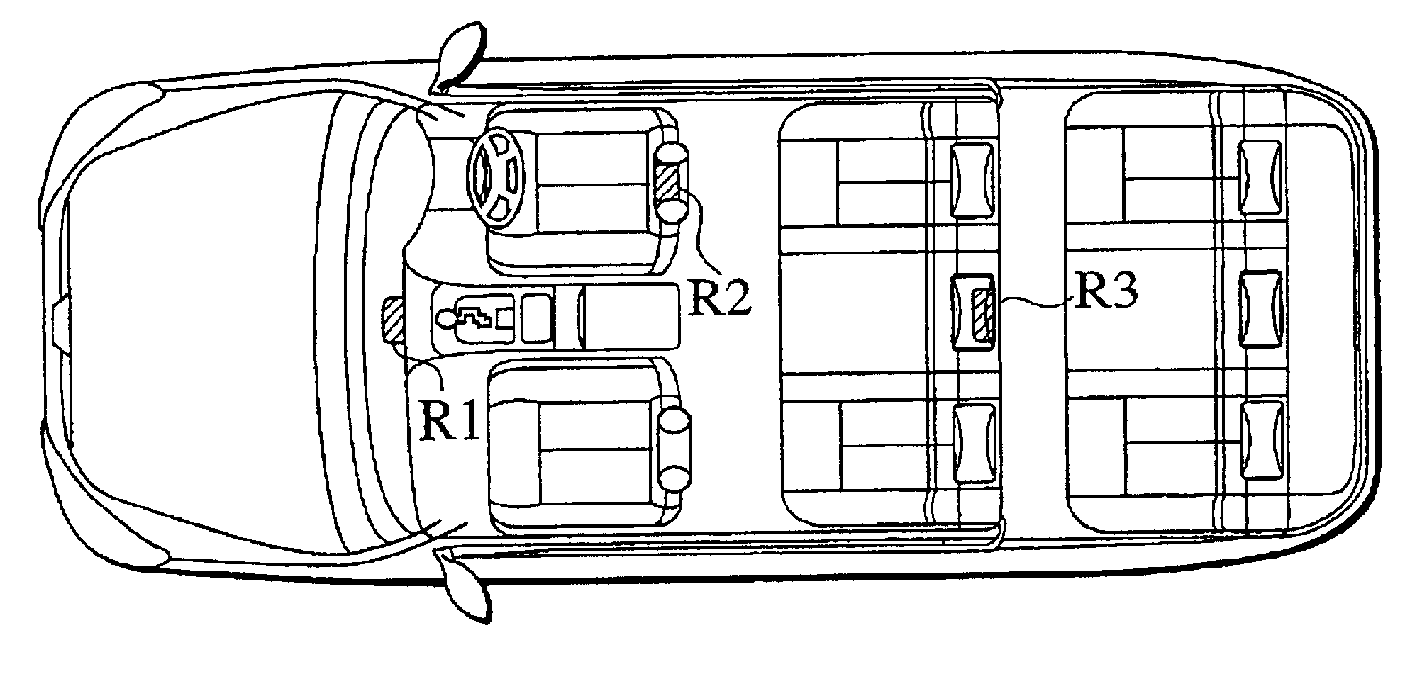 Vehicle compartment radio LAN system