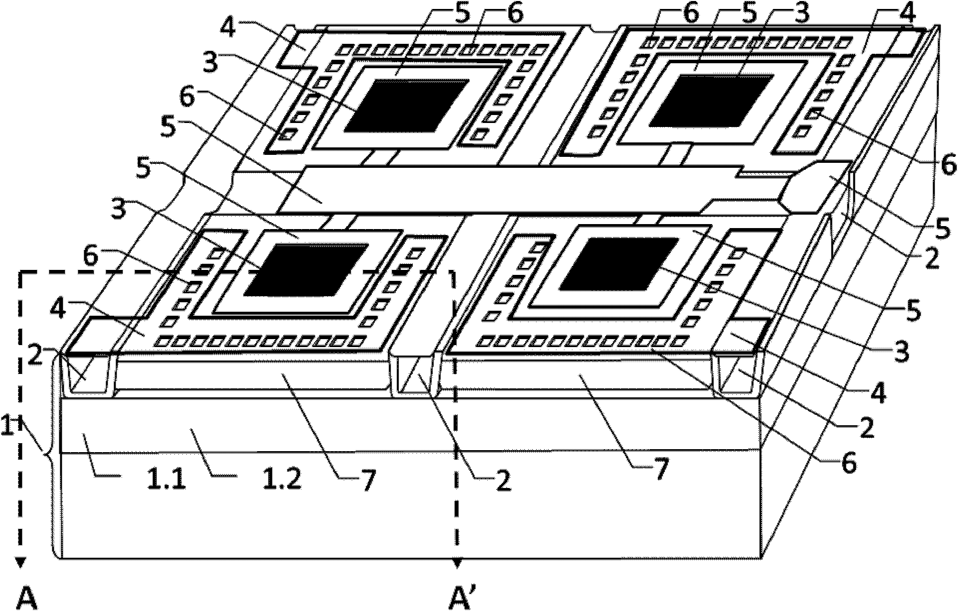 Array-type light addressable potentiometric sensor and manufacturing method thereof