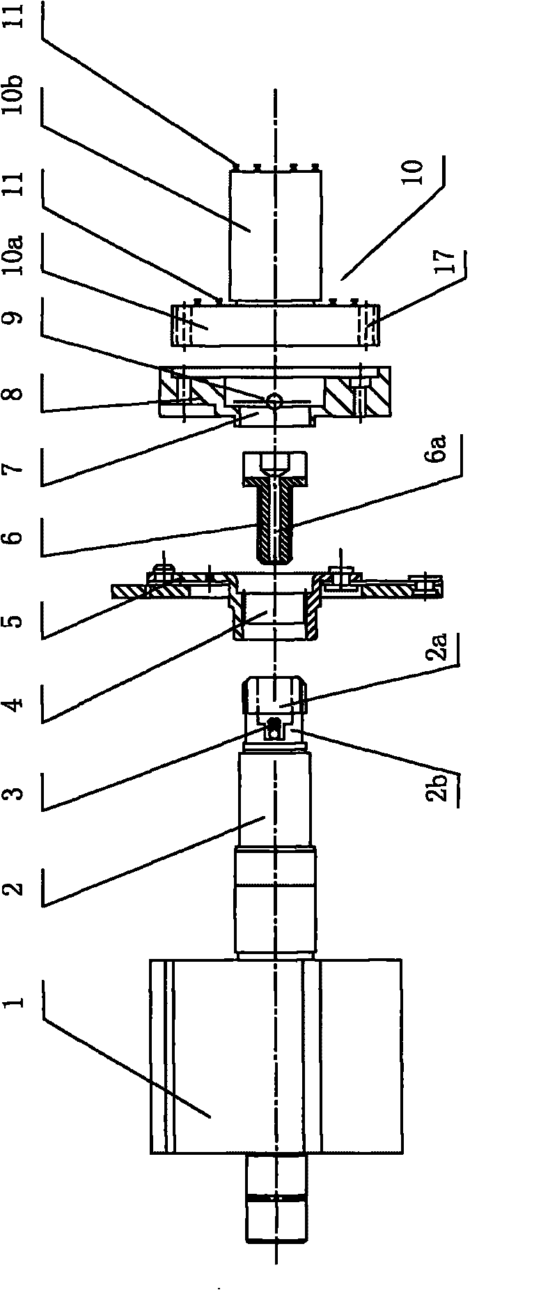 Device for testing torsion and vibration of rotor of revolution vane minitype compressor and test method
