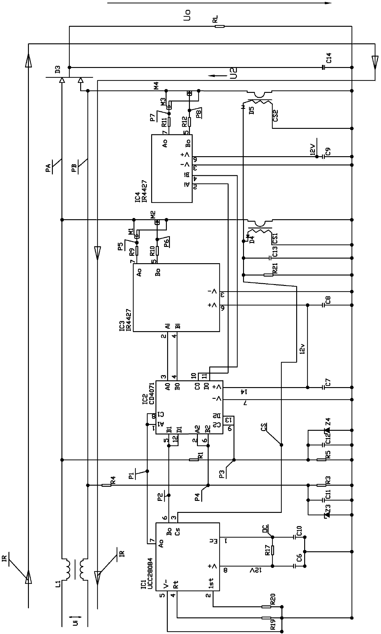 VMOS switching control circuit with robustness