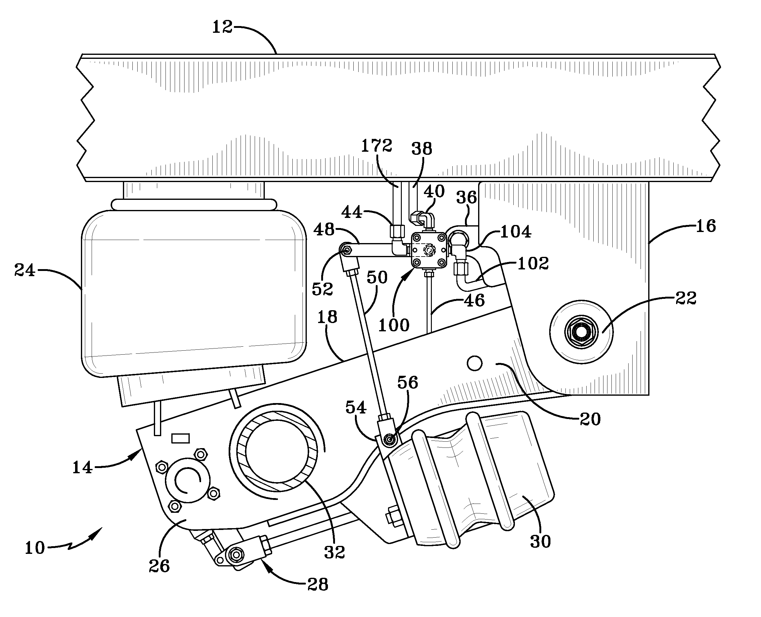 Multi-stage height control valve including position sensitive pilot signal and pressure boost for vehicle air springs