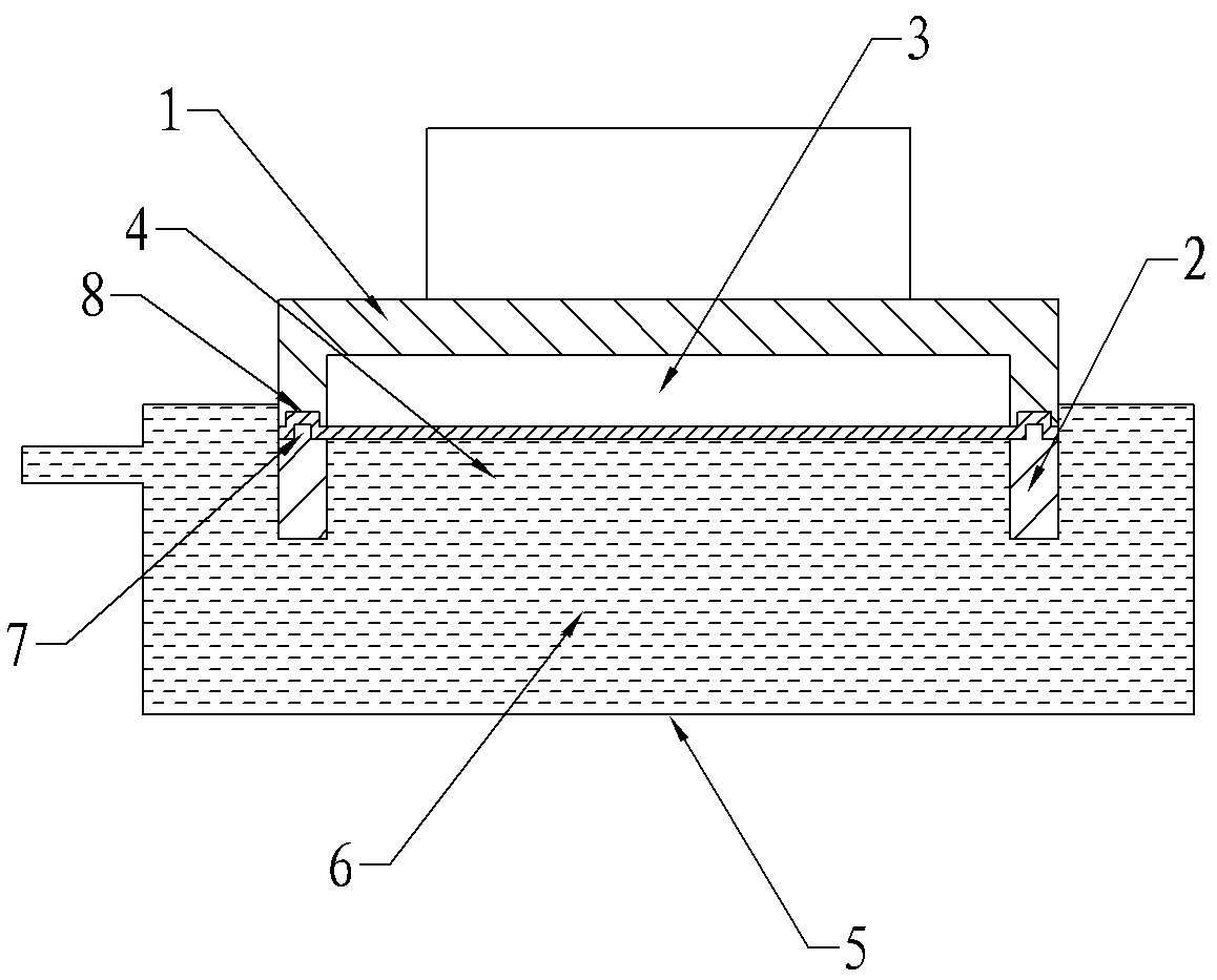 Liquid expansion forming device and liquid expansion forming process