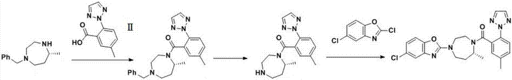 Preparation method of raw drug suvorexant