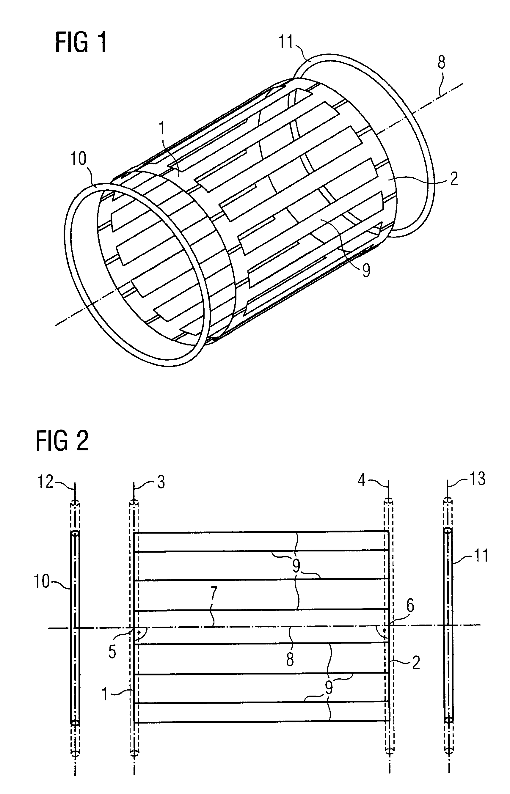 Birdcage resonator with coupling rings in addition to the ferrules