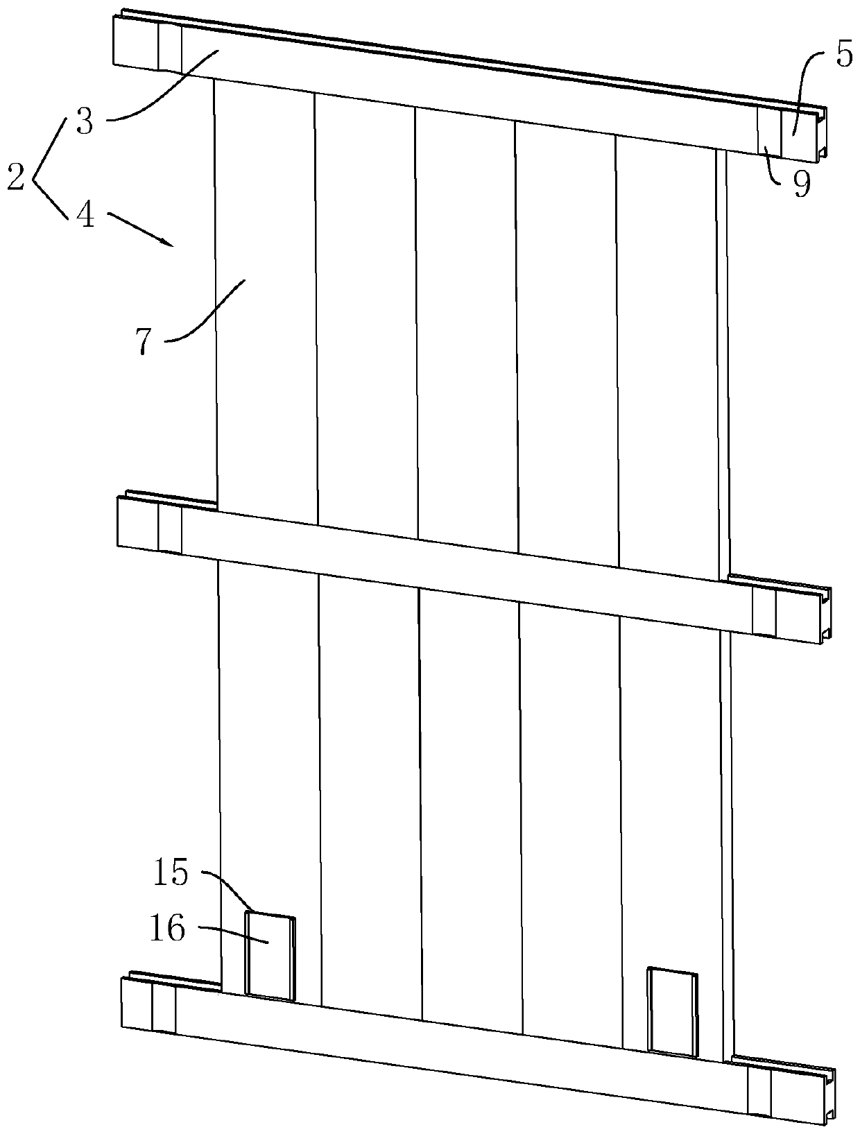 Deep foundation pit supporting structure