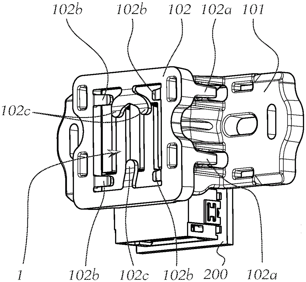 Securing device for an optical body for a motor vehicle headlight