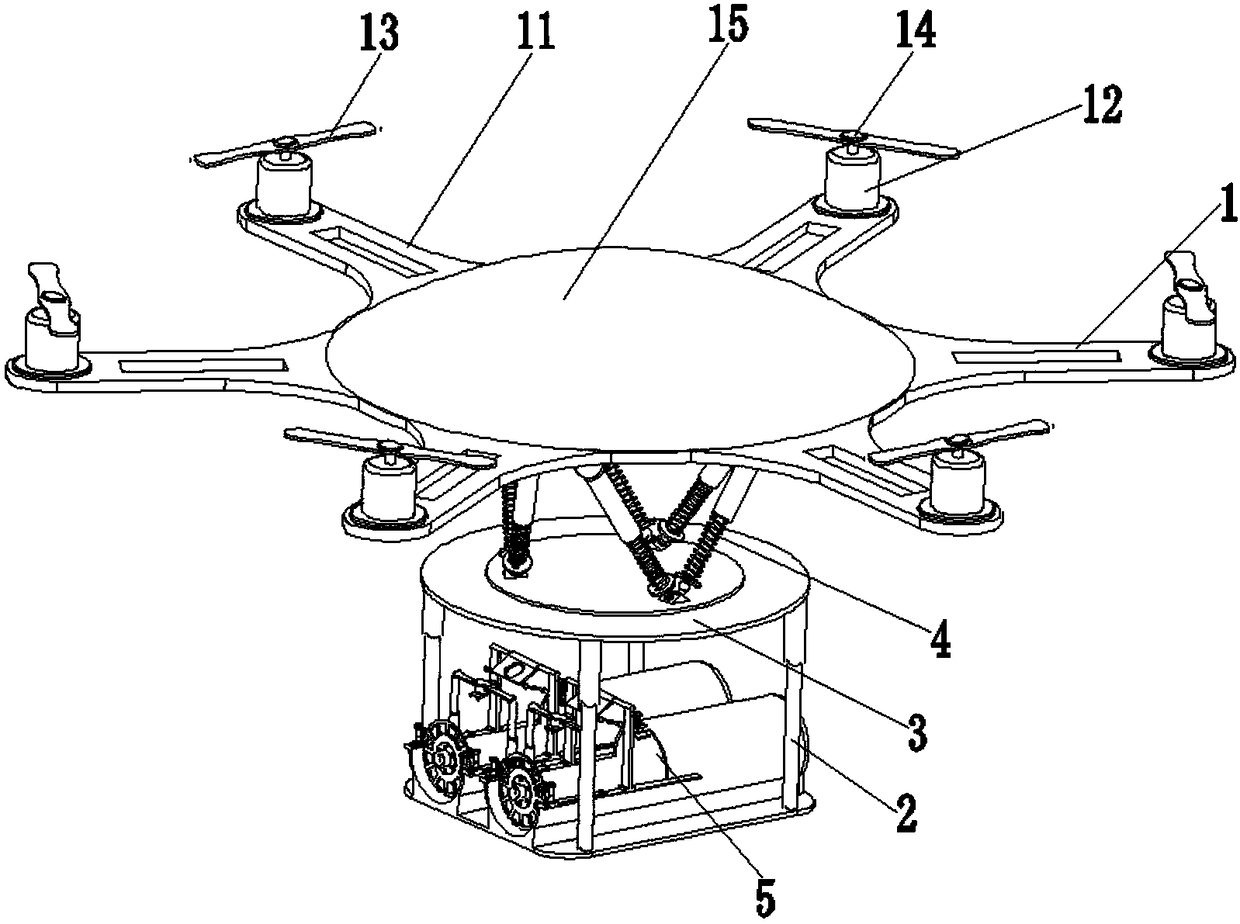 A low-altitude communication line fire-fighting drone