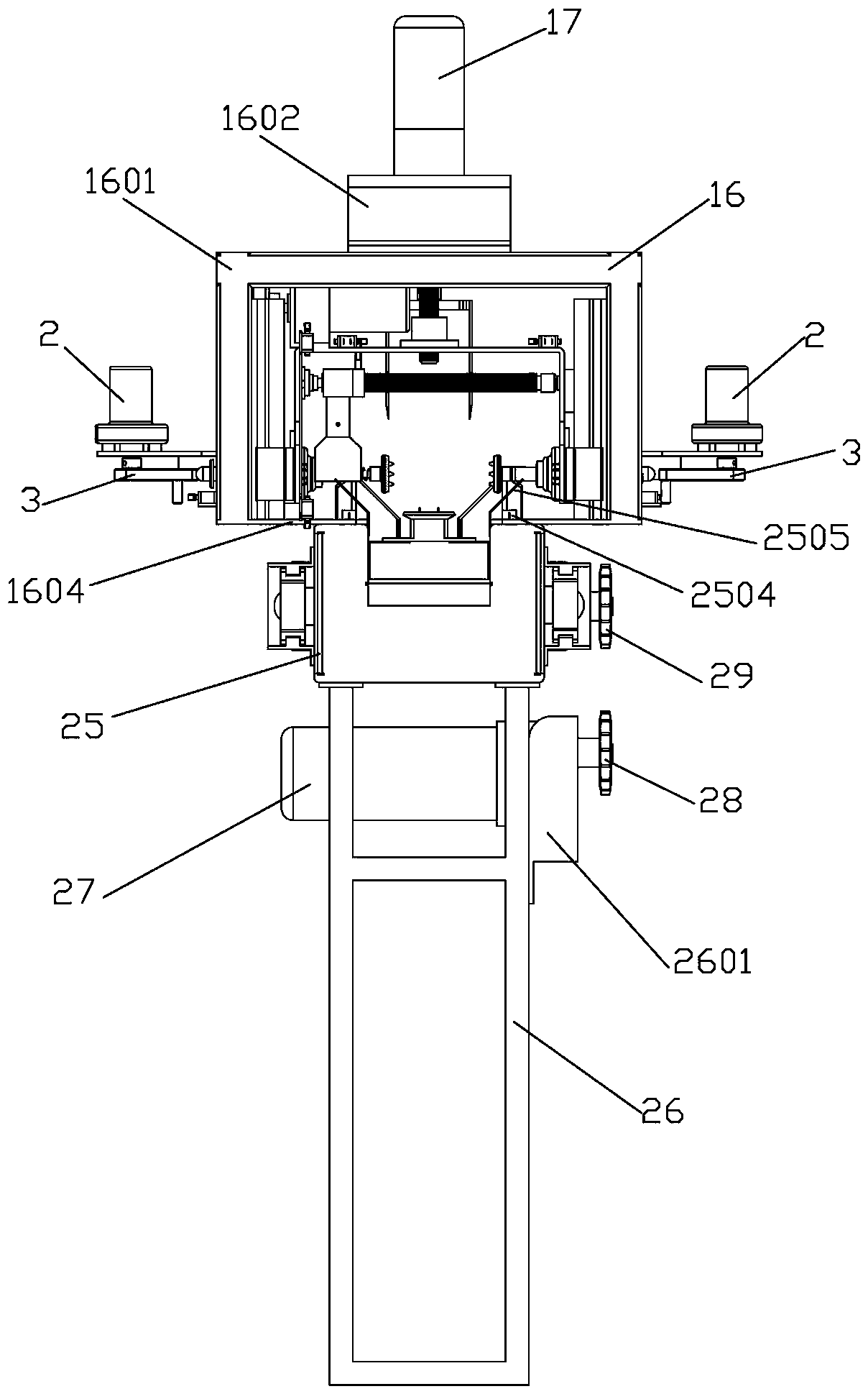 Peeling device for juicer