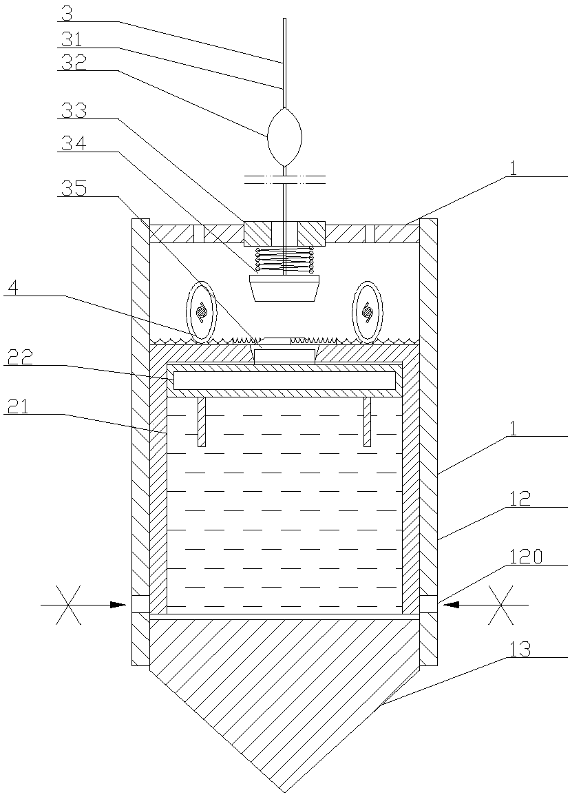 Collection method of water sample collector