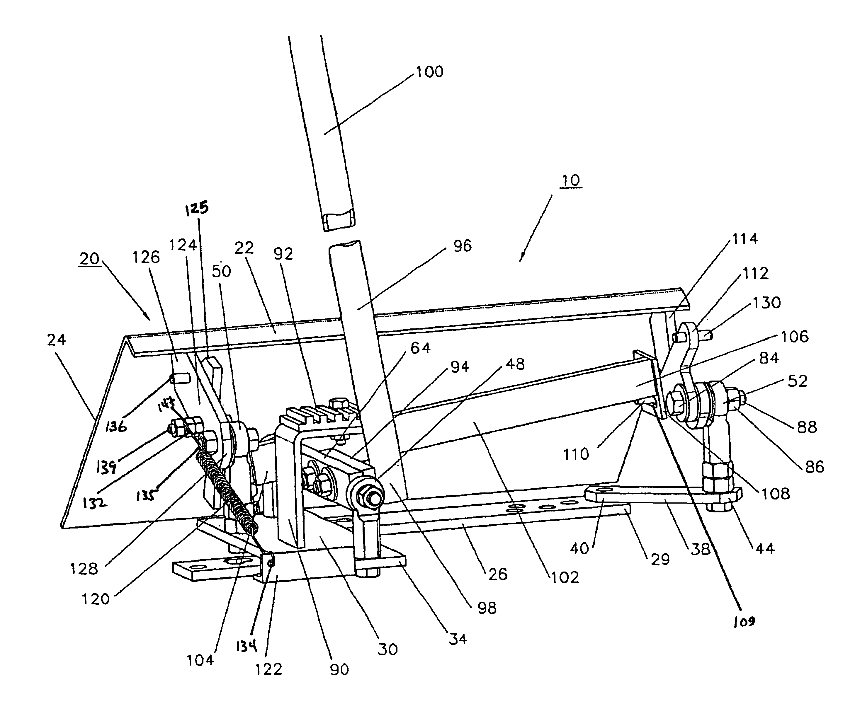 Lawn mower chute opening apparatus and method