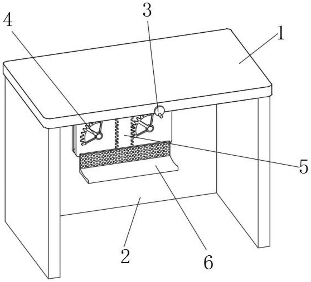 Intelligent office table capable of relieving leg fatigue