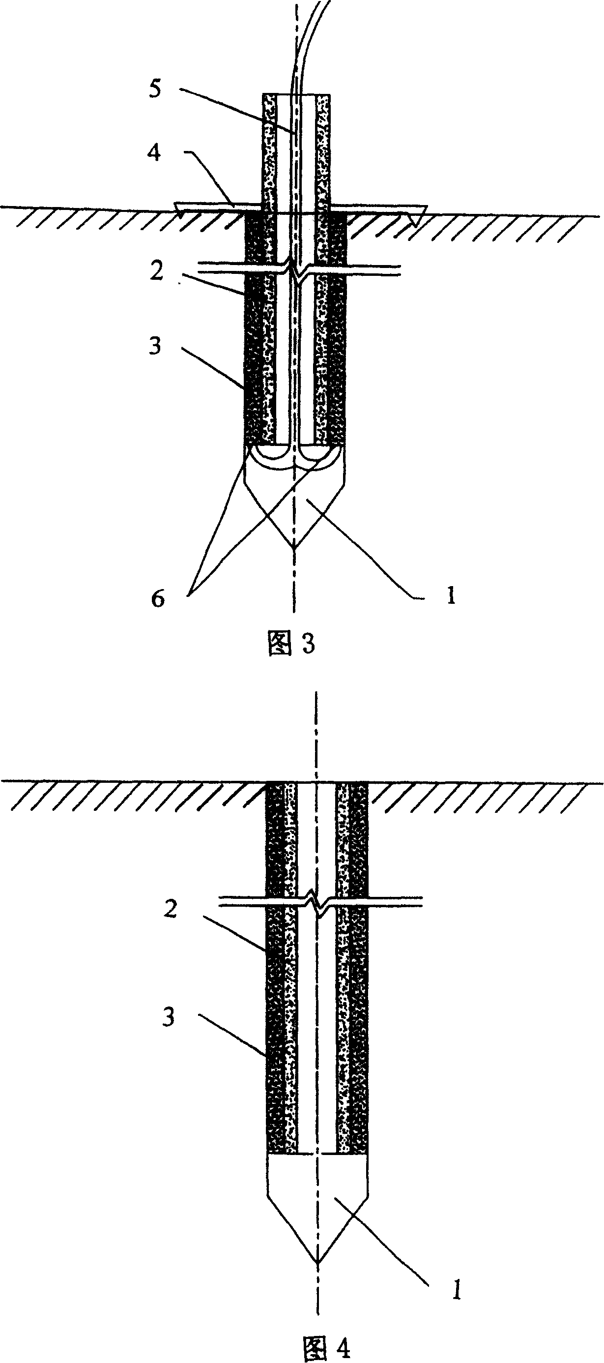 Method for construction of large head expanding combined pile