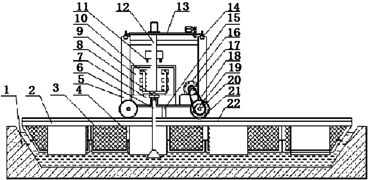 A lift-and-release type water conveyance open channel automatic pollution interception and decontamination device