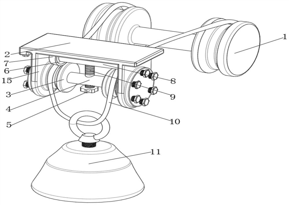 Anti-falling device for feeding steel wire rope on vacuum induction furnace