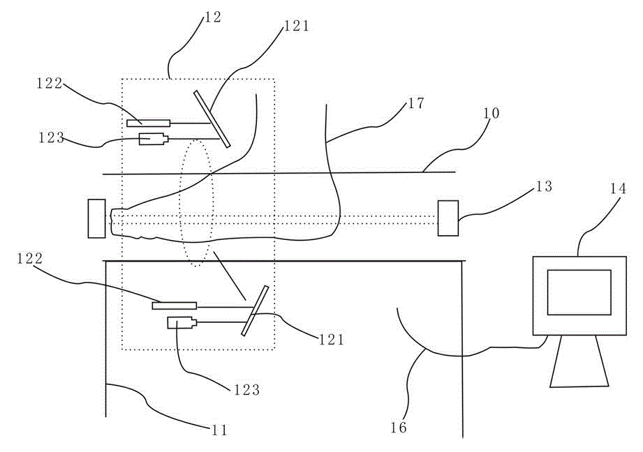 Noncontact three-dimensional laser foot type measuring system and method