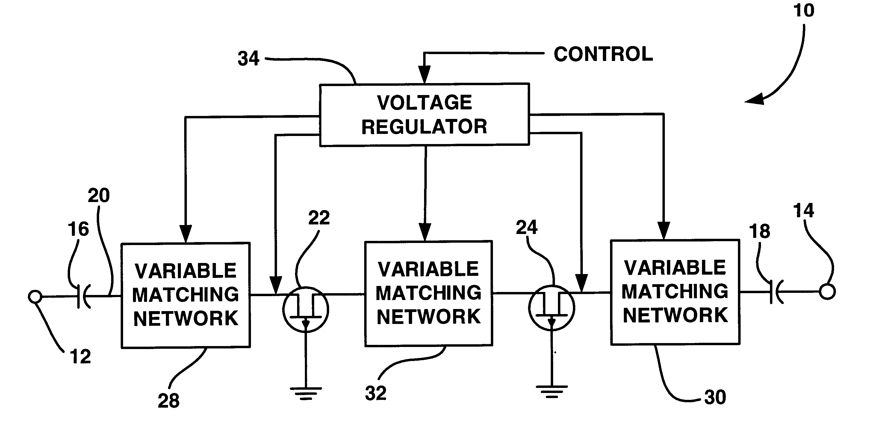 Asymmetric, voltage optimized, wideband common-gate bi-directional MMIC amplifier