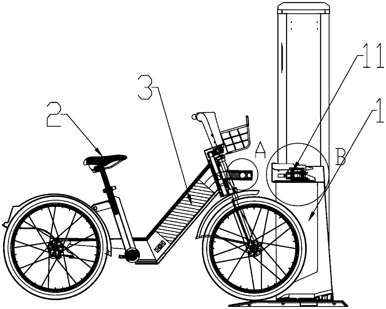 A public electric bicycle