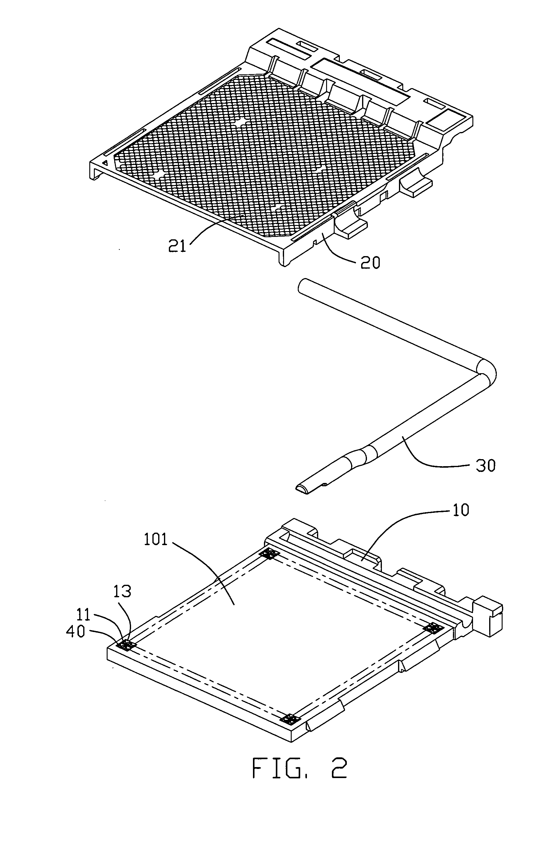 Socket connector having leading-and-positioning arrangement within a passageway and method for mating with the same